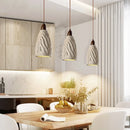 Helnys Cement LED Pendant Lamp, Adjustable Nordic Modern Hanging Light Fixtures