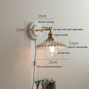 Helnys Nordic Ceramic LED Wall Sconce with Pull Chain Switch