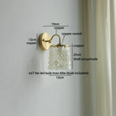 Helnys Crystal Copper LED Wall Light Fixture for Indoor Kitchen Décor