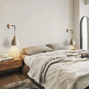 Helnys Modern Cement Lampshade LED Wall Lights with Pull Chain Switch