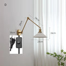 Helnys Copper Swing Arm LED Wall Sconce Up Down Nordic Modern Wandlamp