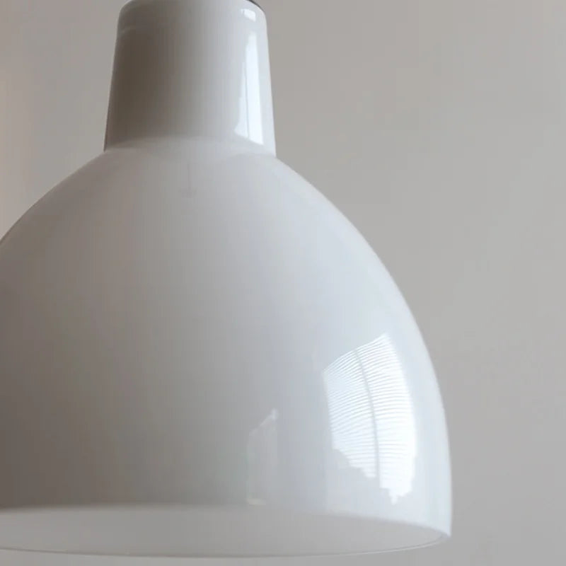 Helnys White Glass E27 LED Pendant Light Fixture Adjustable Hanging Lamp - Nordic Modern