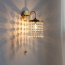 Helnys Crystal LED Wall Sconce Brass Mirror Light
