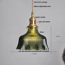 Helnys Clear Glass LED Pendant Lamp Modern Adjustable Hanging Light