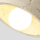 Helnys Stone LED Ceiling Lamp Yellow Travertine Indoor Decor Light Fixtures
