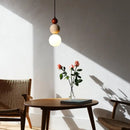 Helnys White Glass Ball LED Pendant Lights Modern Nordic Hanging Lamp