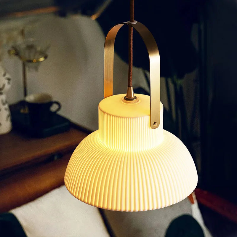 Helnys Ceramic LED Pendant Light - Japanese Style Nordic Hanging Fixture