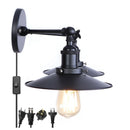 Helnys Industrial Vintage Iron Wall Lamps with 2 LED Heads