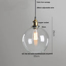 Helnys Loft Smoke Gray LED Pendant Lamp Brass Glass Vintage Hanging Light