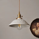 Helnys Copper Ceramic LED Pendant Lights Nordic Modern Walnut Wood Hang Lamp