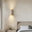 Helnys Wabi Sabi LED Wall Sconce Yellow Travertine Stone Bedside Lamp