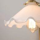 Helnys Glass LED Pendant Lights Nordic Modern Hang Lamp with Copper Knob Switch