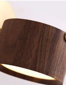 Helnys LED Wall Sconce Walnut Wood Base Modern Art Lamp