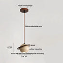 Helnys Yellow Travertine LED Pendant Lamp Natural Wood Hanging Lights