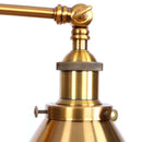 Helnys Industrial Vintage 2-Head LED Wall Light Gold Iron Loft Lamparas De Pared