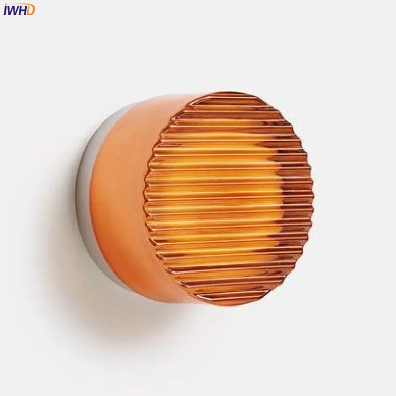 Helnys Amber Glass LED Wall Sconce Nordic Modern Wandlamp Applique
