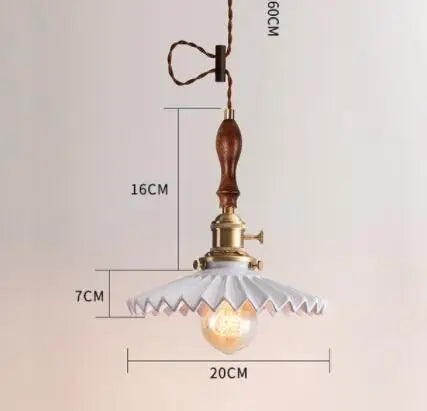 Helnys Blue Glass Pendant Lights for Bedroom Dinning Living Room