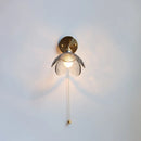 Helnys Gray Glass LED Wall Lights Modern Nordic Design