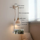 Helnys Ceramic LED Wall Sconce with Adjustable Copper Arm - Nordic Modern Style