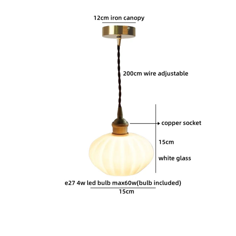 Helnys Nordic Glass Pendant Chandelier - Modern LED Hanging Lamp for Living Room & Bedroom