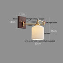 Helnys Wood Swing Arm LED Wall Light Rotatable Bedside Lamp