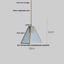 Helnys Japanese LED Glass Pendant Lamp Adjustable Hanging Light Fixtures