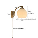 Helnys Gold Brass Resin LED Wall Light Fixture Wood Base Stair Decor Art Lamp