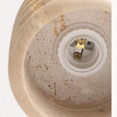 Helnys Modern LED Wood Yellow Travertine Ceiling Light Fixture