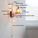 Helnys Wabi Sabi LED Wall Lamps Amber Glass Brass Mirror Light