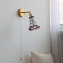 Helnys Nordic LED Wall Light White Pink Glass Flower Kitchen Stair Bathroom Lamp