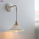 Helnys Ceramic LED Wall Sconce with Adjustable Copper Arm - Nordic Modern Style