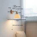 Helnys Nordic LED Wall Light Copper Arm White Glass Bedside Lamp