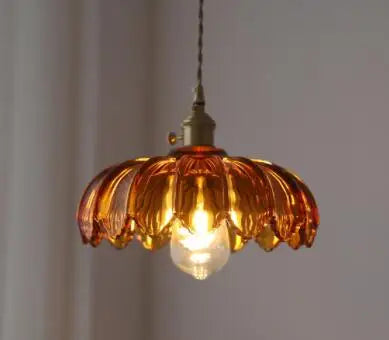 Helnys Big Glass Pendant Lights for Bedroom Dinning Living Room