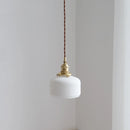 Helnys Copper Ceramic Ball LED Pendant Light - Nordic Modern Hanging Fixture