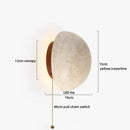 Helnys Stone Yellow Round Wall Light Modern Nordic Bedroom Living Room Lamp