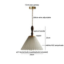 Helnys White PVC LED Pendant Light Japan Style Hanging Lamp