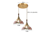 Helnys Butterfly Glass Copper LED Pendant Lamp for Home Indoor Decor