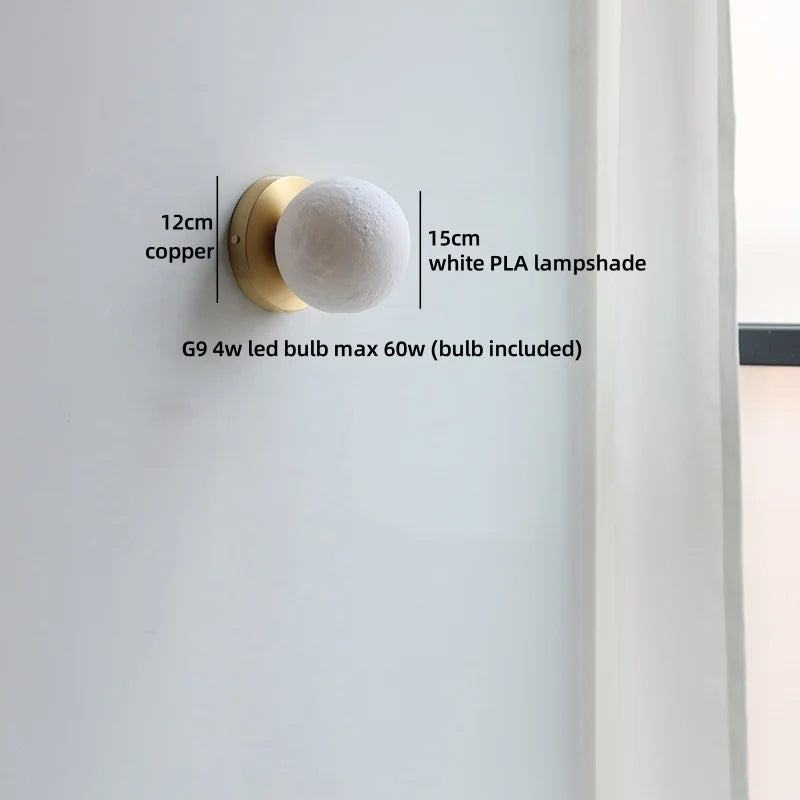 Helyn's Nordic Swing Arm LED Wall Lamp - Modern Copper Bedside Light