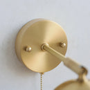 Helnys Swing Arm LED Wall Lamp Gold Copper Modern Home Decor E27 Bulb