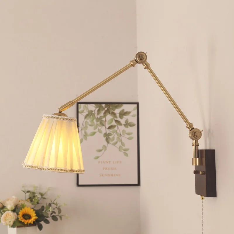 Helnys Rotatable Wood LED Wall Sconce 2 Arms Stair Light