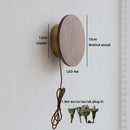 Helnys Wooden Bedside Wall Light | Japan Style LED Fixture for Bedroom Balcony