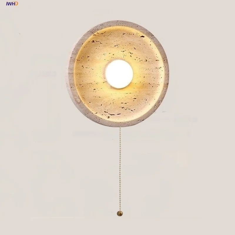 Helnys LED Wall Lamp Pull Chain Modern Bathroom Mirror Light