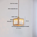 Nordic Modern LED Pendant Light with Wood and Glass Lampshade by Helnys