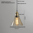 Helnys Loft Smoke Gray LED Pendant Lamp Brass Glass Vintage Hanging Light