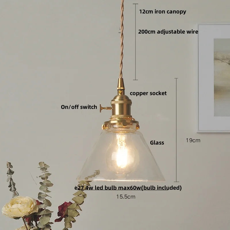 Helnys Flower Glass LED Pendant Lights Adjustable Kitchen Hanging Lamp