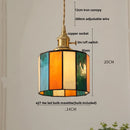 Helnys Peace Dove LED Pendant Lamp with Colorful Glass and Copper Knob Switch