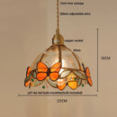 Helnys Butterfly Pink LED Pendant Lamp, Nordic Modern Walnut Wood Glass Hanging Light