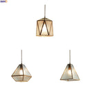 Helnys Adjustable LED Glass Pendant Lights Industrial Decor for Hallway & Restaurant