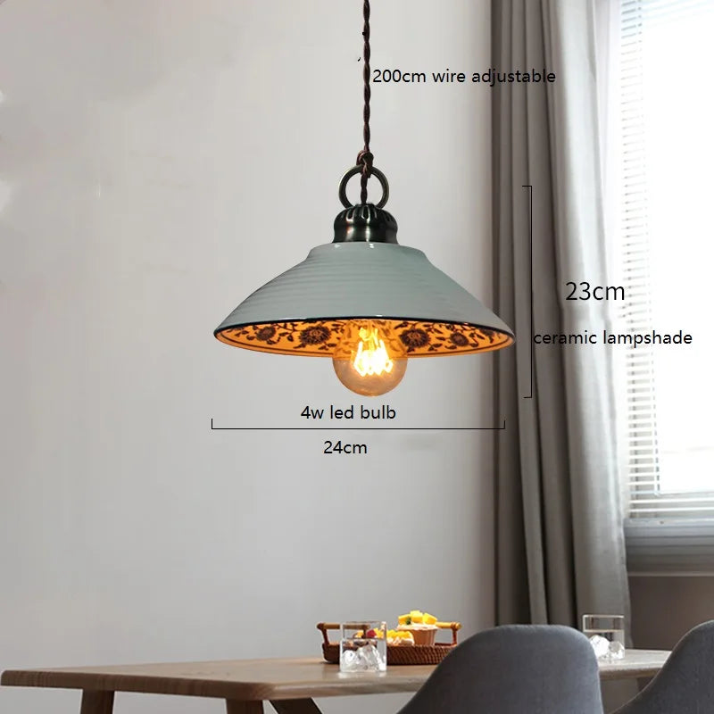 Helnys Ceramic LED Pendant Lamp for Modern Indoor Decor Lighting