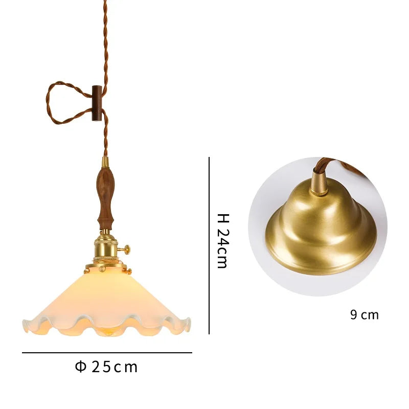 Helnys Nordic Glass LED Pendant Lamp for Coffee Bedroom Living Room